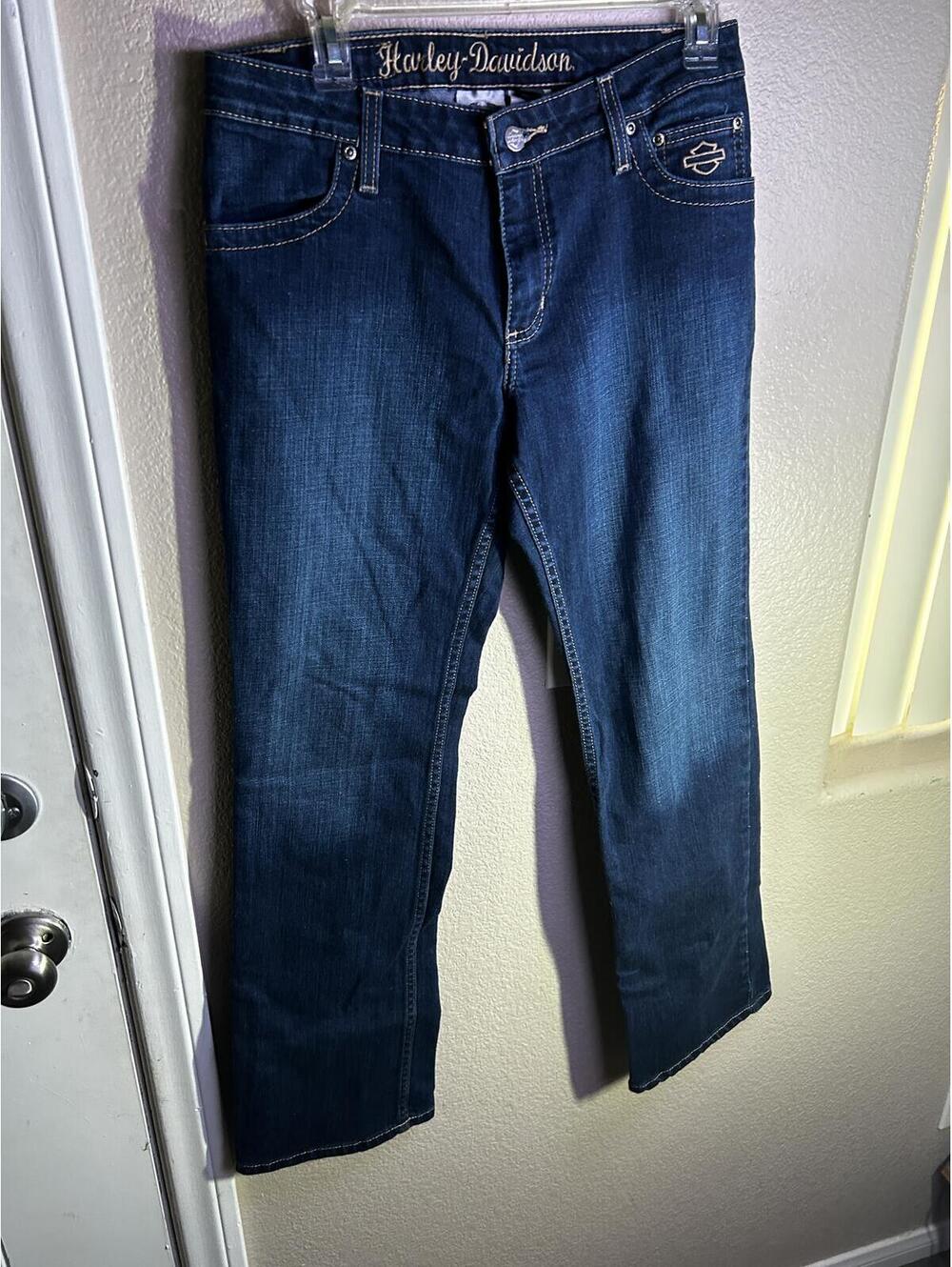 Harley-Davidson Women's Dark Blue Denim Jeans Size 6
